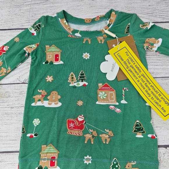 NWT Angel Dear Christmas Gingerbread Village Baby Boy Bamboo two piece‎ 6-12M - Picture 2 of 7
